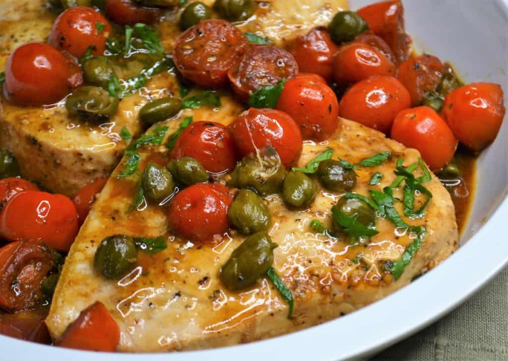 Pan Roasted Swordfish with Cherry Tomatoes Jersey Girl Cooks