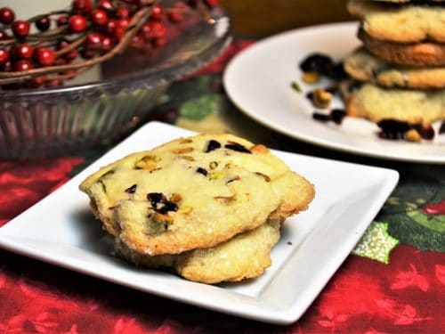 Cranberry Pistachio Shortbread Cookies - Jersey Girl Cooks