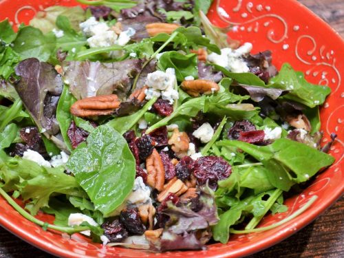 cranberry blue cheese salad dressing Blue Cheese and Walnut Salad with Cranberries