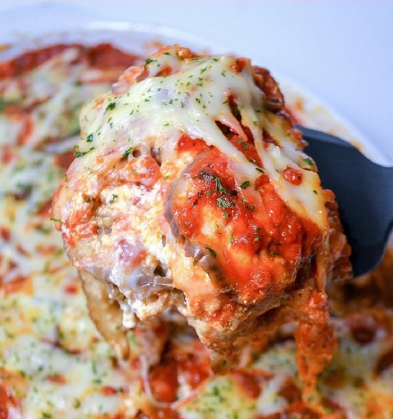 Low Carb Eggplant Parmesan Casserole The Best Keto Eggplant Recipe 