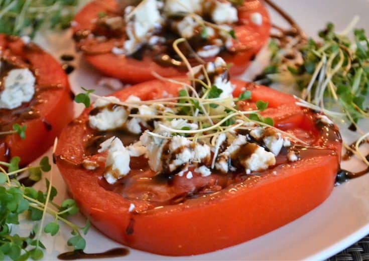 Blue Cheese Tomato Recipe with Microgreens Jersey Girl Cooks