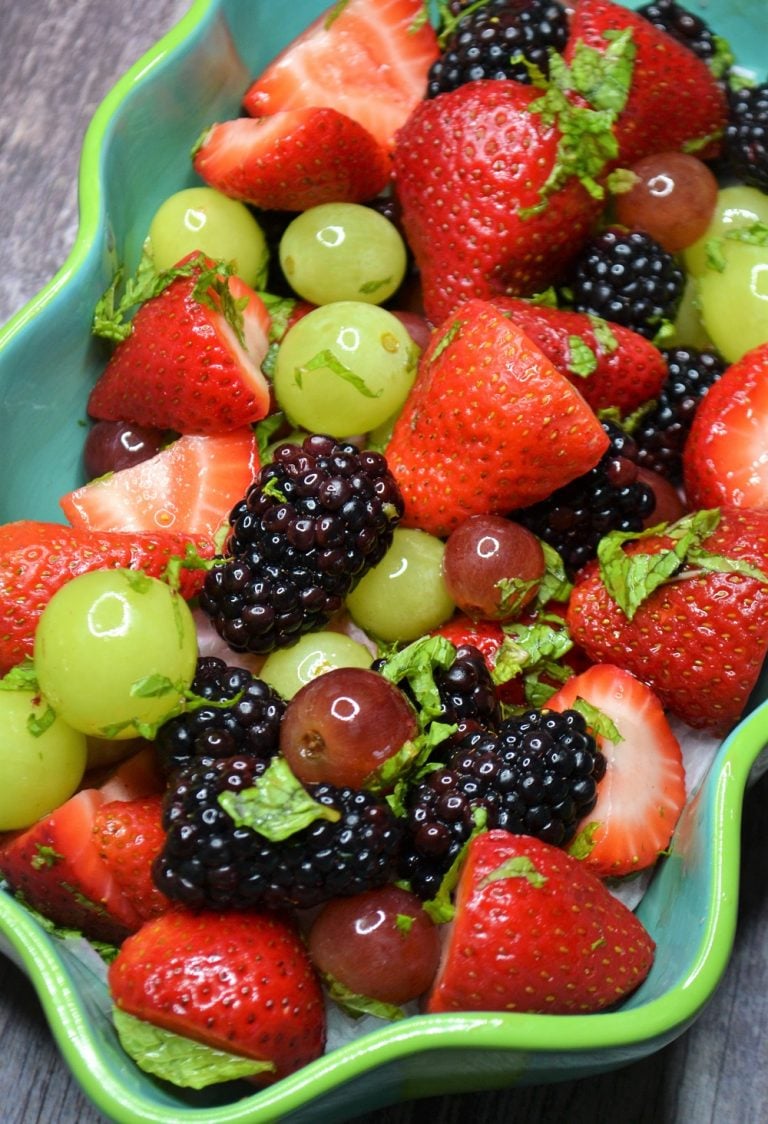 Honey Lime Berry Fruit Salad with Mint Jersey Girl Cooks