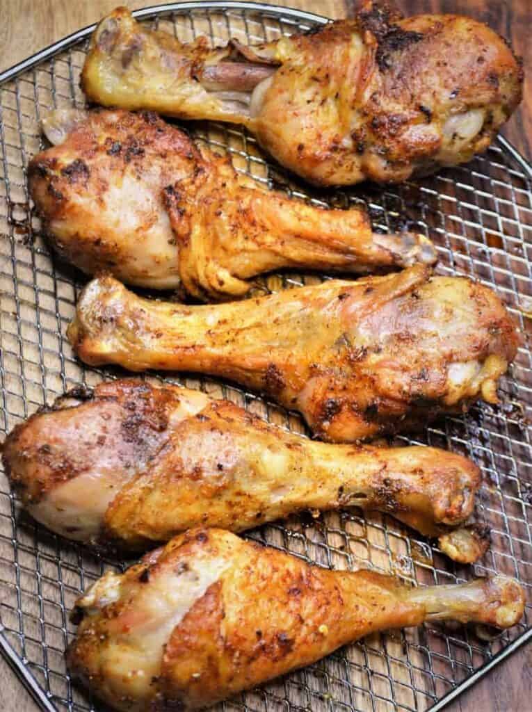 chicken legs with crispy skin are one of my favorite air fryer recipes