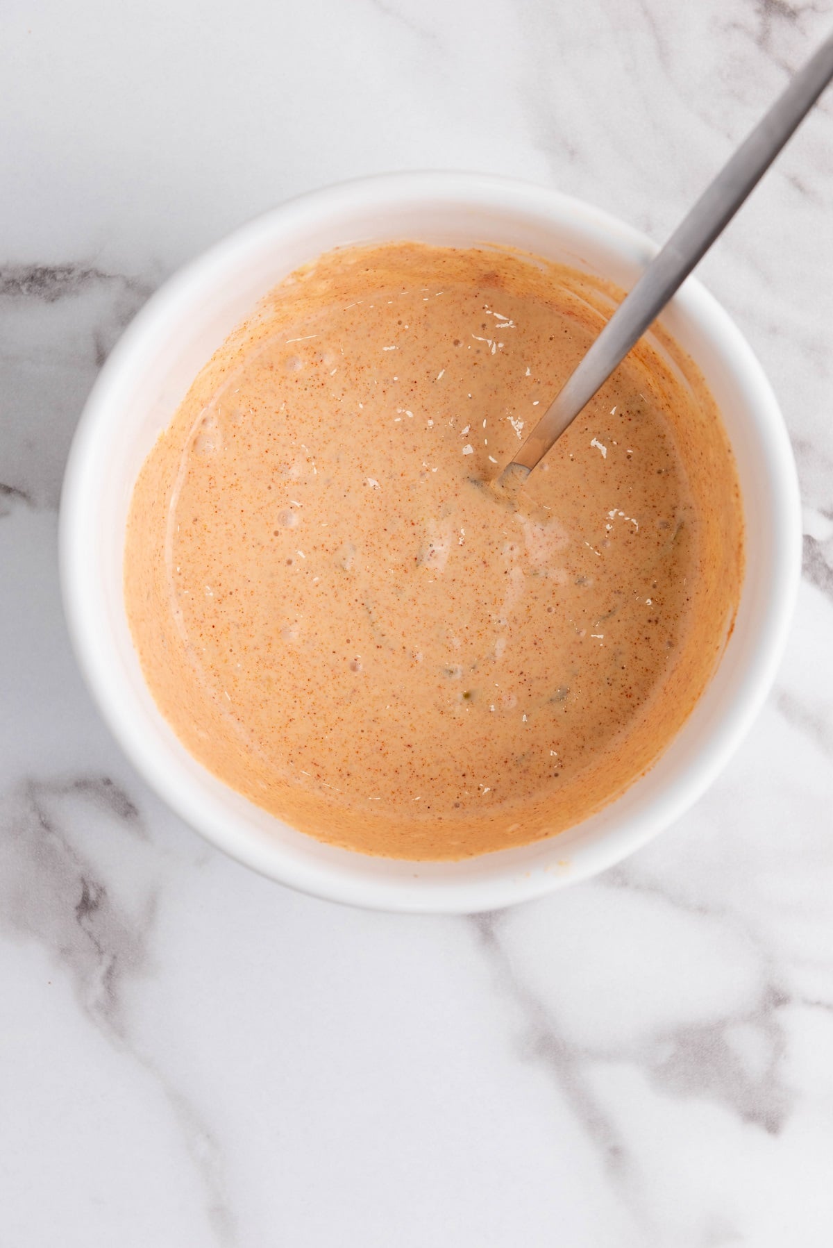 Homemade Big Mac sauce in a bowl.