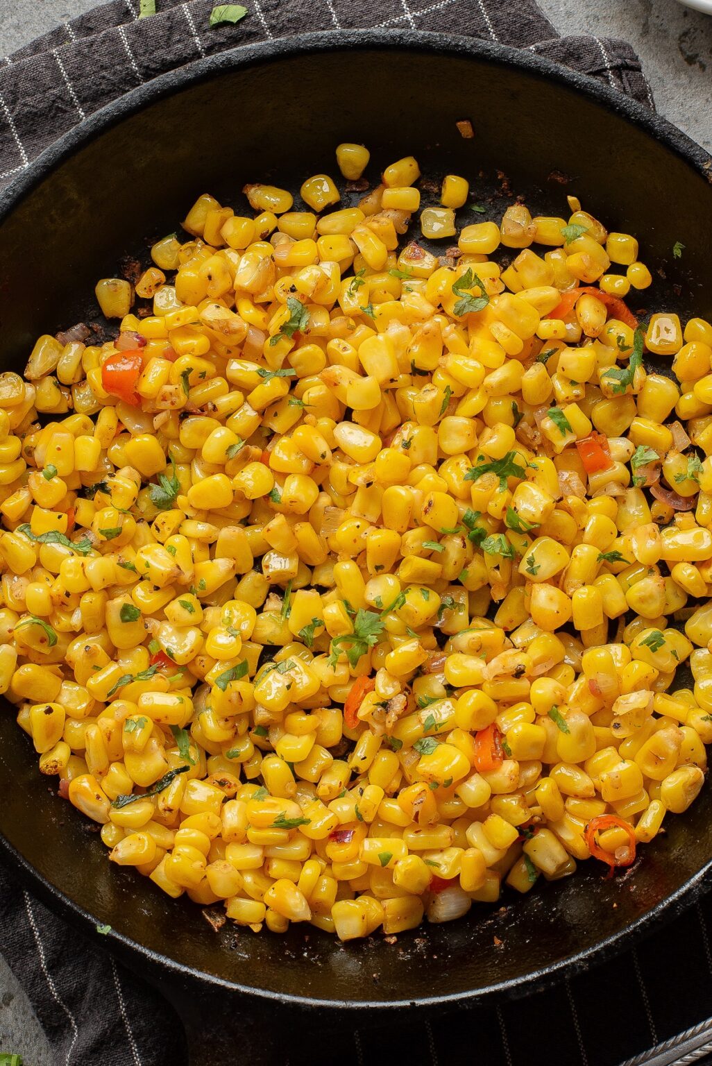 Mexican Skillet Roasted Corn - Jersey Girl Cooks