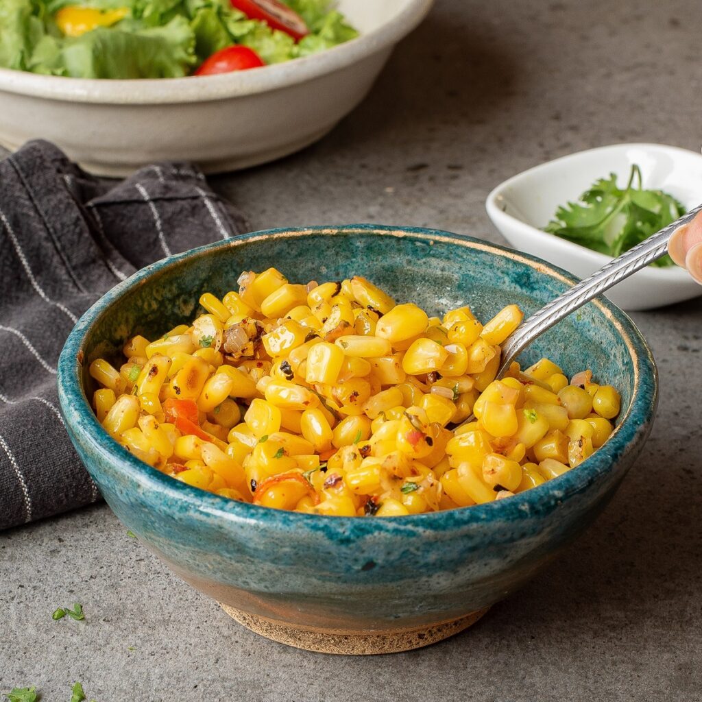Mexican Skillet Roasted Corn - Jersey Girl Cooks