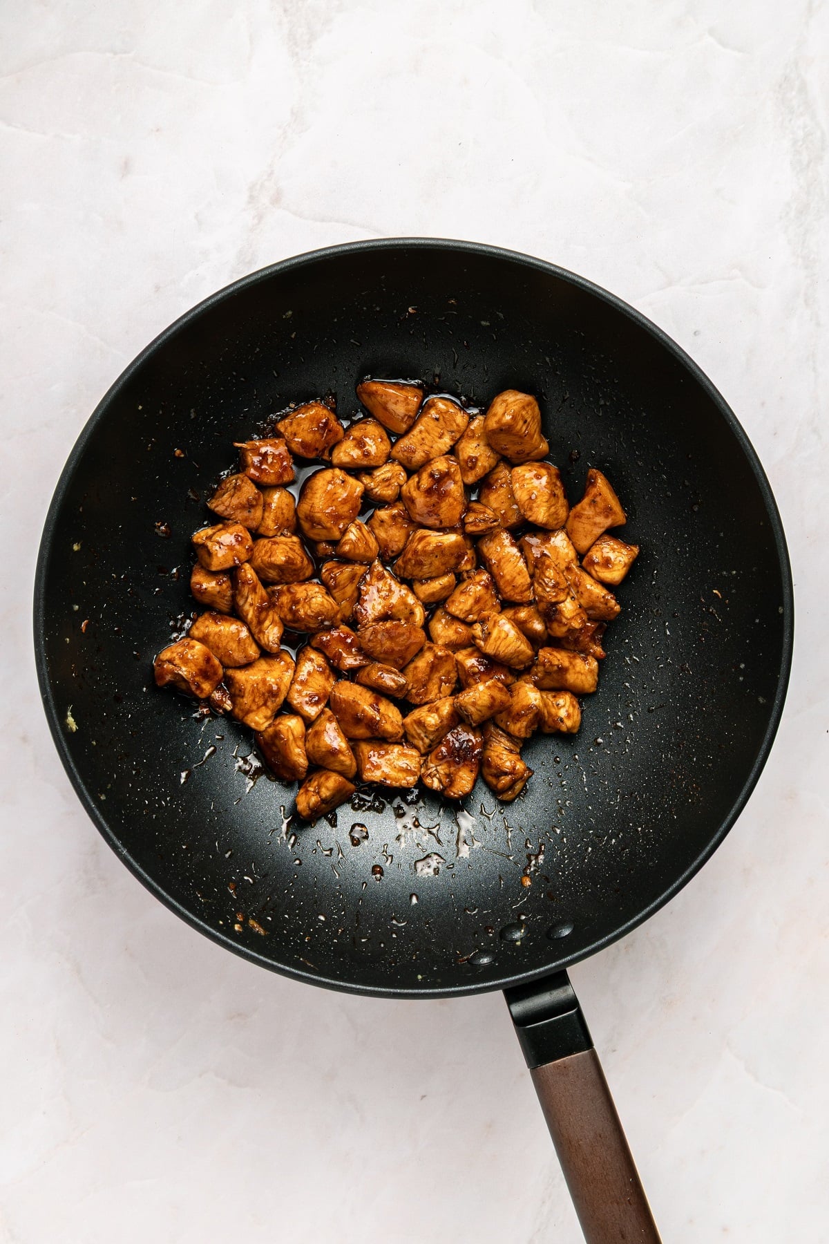 Teriyaki and soy sauce season the hibachi chicken. 