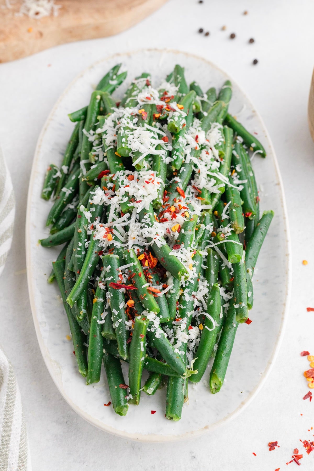 A platter of Italian Green Beans. 